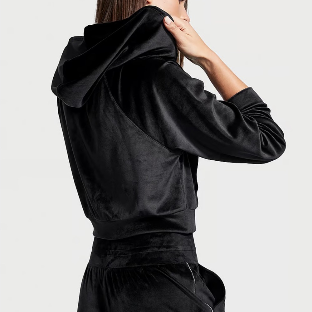 Victoria’s Secret size extra large, black with rhinestone, triml hoodie, Valore